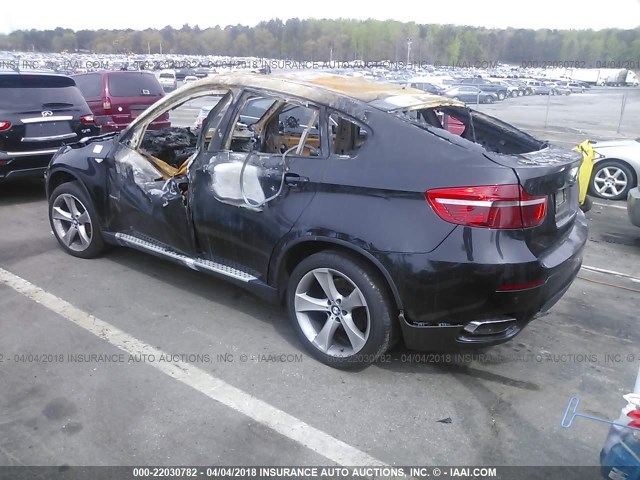 5UXFG8C50ALZ94921 - 2010 BMW X6 XDRIVE50I BLACK photo 3