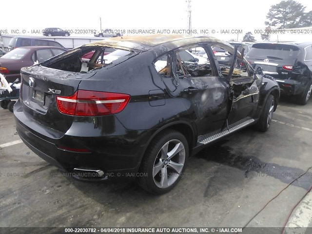 5UXFG8C50ALZ94921 - 2010 BMW X6 XDRIVE50I BLACK photo 4