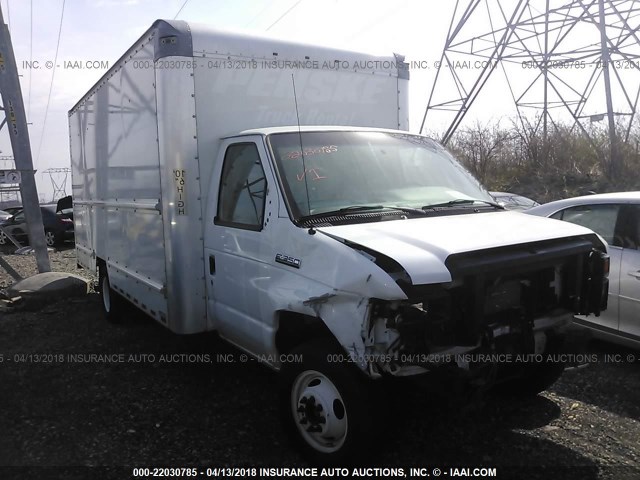 1FDWE3FS4FDA31271 - 2015 FORD ECONOLINE E350 SUPER DUTY CTWAY VAN WHITE photo 1