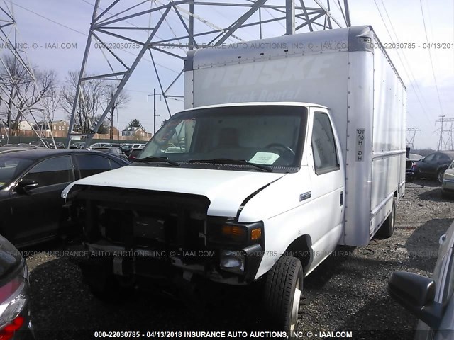 1FDWE3FS4FDA31271 - 2015 FORD ECONOLINE E350 SUPER DUTY CTWAY VAN WHITE photo 2