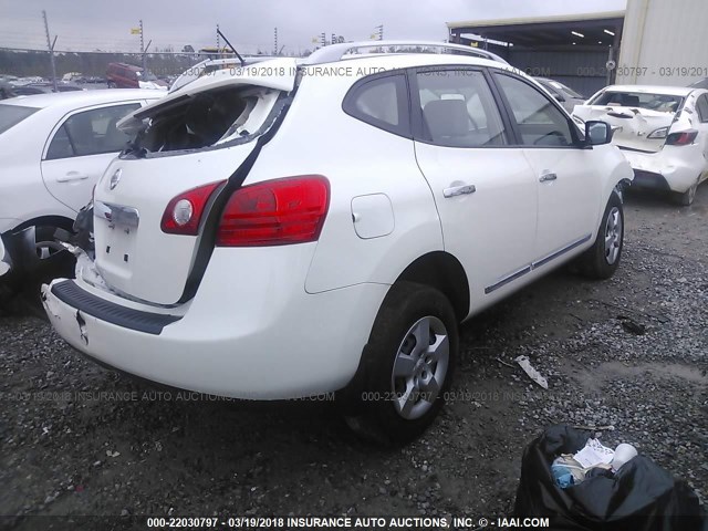 JN8AS5MT6FW664068 - 2015 NISSAN ROGUE SELECT S WHITE photo 4