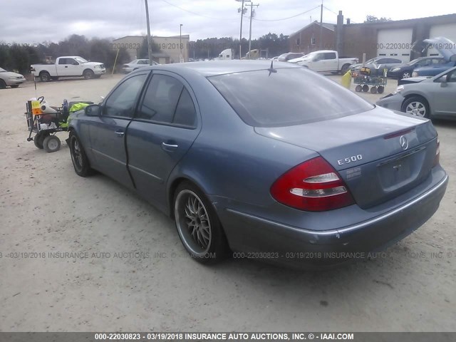 WDBUF70J43A148568 - 2003 MERCEDES-BENZ E 500 BLUE photo 3