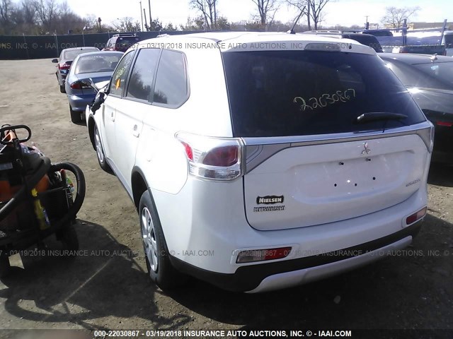 JA4AD2A34FZ013829 - 2015 MITSUBISHI OUTLANDER ES 白色 照片 3