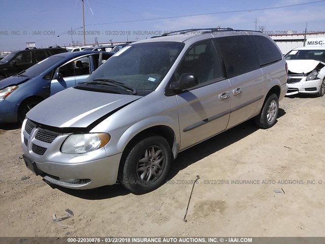 1B4GP44322B680056 - 2002 DODGE GRAND CARAVAN SPORT SILVER photo 2