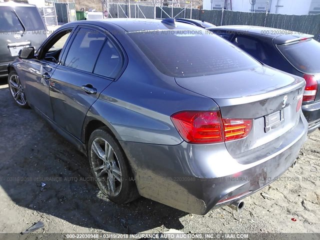 WBA3A9G5XENS64463 - 2014 BMW 335 I GRAY photo 3