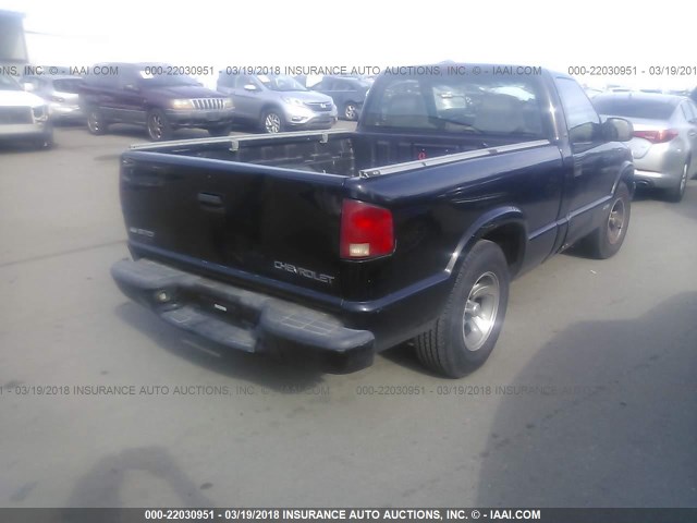 1GCCS145518195602 - 2001 CHEVROLET S TRUCK S10 BLACK photo 4