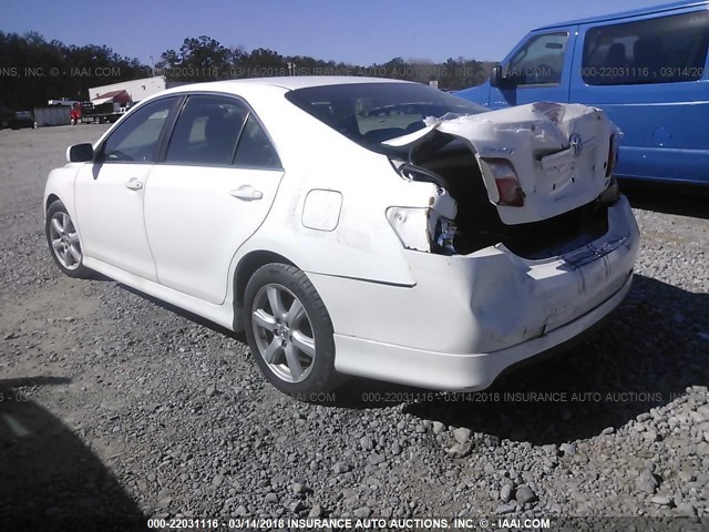 4T1BE46K08U735958 - 2008 TOYOTA CAMRY CE/LE/XLE/SE WHITE photo 3