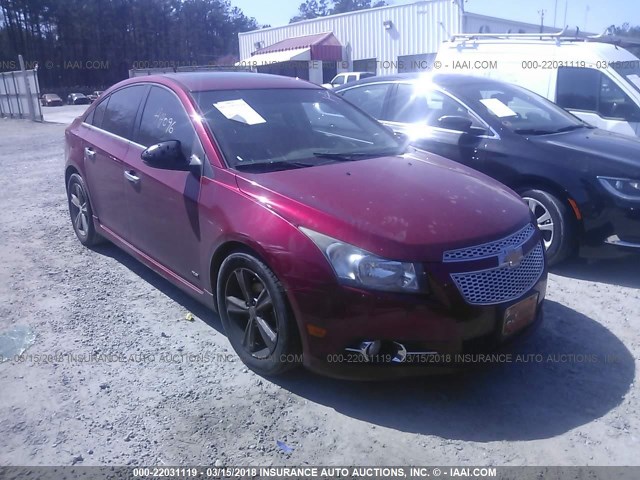 1G1PG5SC6C7232847 - 2012 CHEVROLET CRUZE LT RED photo 1