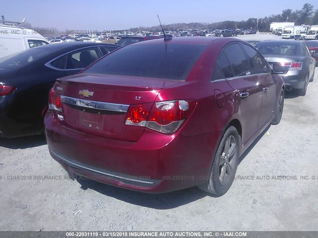 1G1PG5SC6C7232847 - 2012 CHEVROLET CRUZE LT RED photo 4