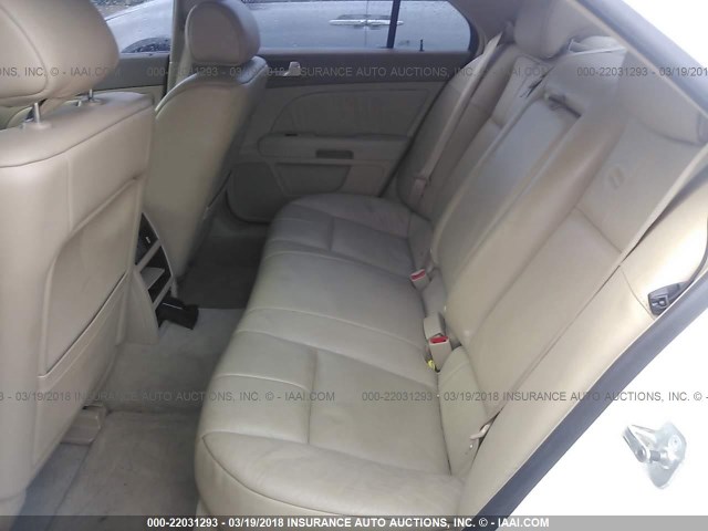 1G6DW677960127475 - 2006 CADILLAC STS WHITE photo 8