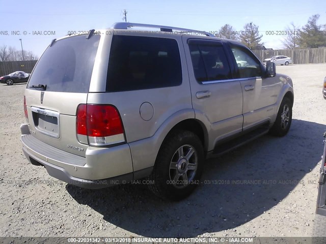 5LMEU88H15ZJ35129 - 2005 LINCOLN AVIATOR BEIGE photo 4