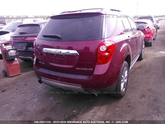 2CNFLGE56B6409866 - 2011 CHEVROLET EQUINOX LTZ RED photo 4