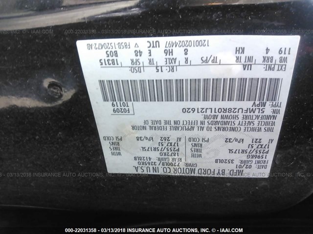 5LMFU28R01LJ21620 - 2001 LINCOLN NAVIGATOR 黑色 照片 9