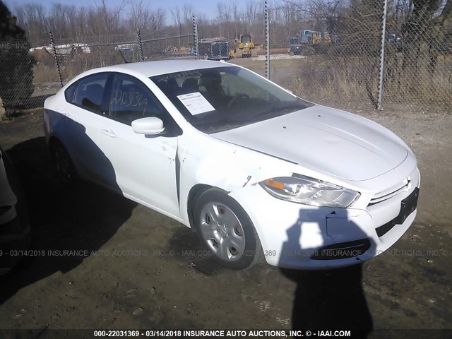 1C3CDFAAXFD142289 - 2015 DODGE DART SE WHITE photo 1