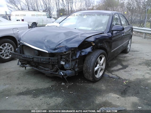 5NPEU46C28H345029 - 2008 HYUNDAI SONATA SE/LIMITED Dark Blue photo 2