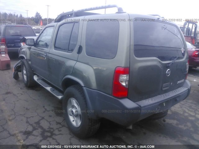 5N1ED28Y23C652312 - 2003 NISSAN XTERRA XE/SE GREEN photo 3