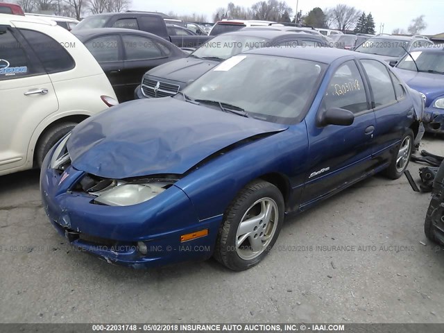 3G2JB52F43S141040 - 2003 PONTIAC SUNFIRE SL/SLX BLUE photo 2