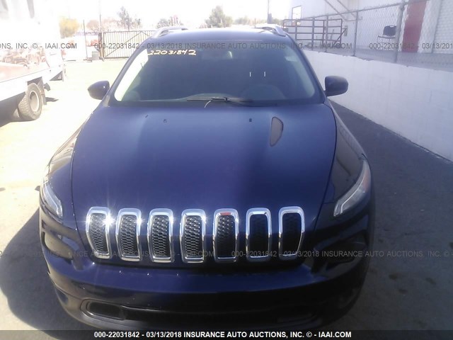 1C4PJMCS6EW281368 - 2014 JEEP CHEROKEE LATITUDE BLUE photo 6