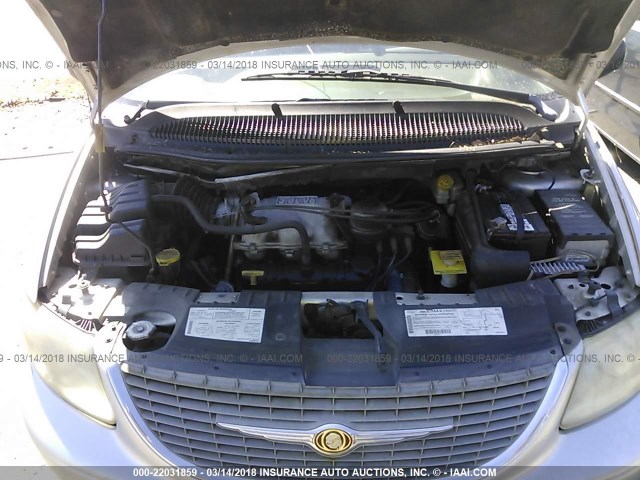 2C8GP64L51R114888 - 2001 CHRYSLER TOWN & COUNTRY LIMITED SILVER photo 10