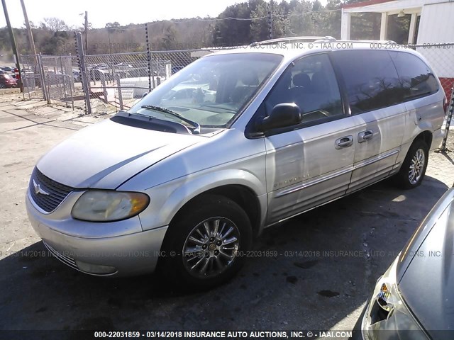 2C8GP64L51R114888 - 2001 CHRYSLER TOWN & COUNTRY LIMITED SILVER photo 2