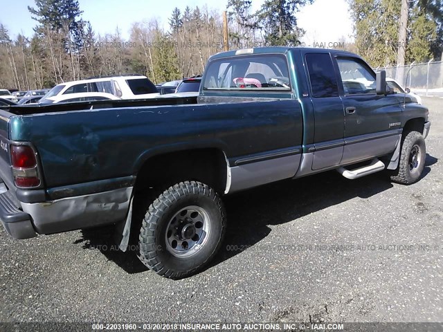 1B7KF2368WJ207077 - 1998 DODGE RAM 2500 GREEN photo 4