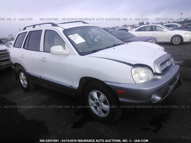 KM8SC13E25U965113 - 2005 HYUNDAI SANTA FE GLS/LX WHITE photo 1