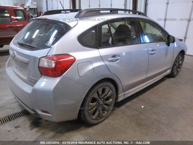 JF1GPAT62FH232308 - 2015 SUBARU IMPREZA SPORT SILVER photo 4