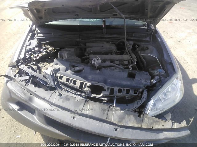 1HGES16345L010688 - 2005 HONDA CIVIC DX VP GRAY photo 10