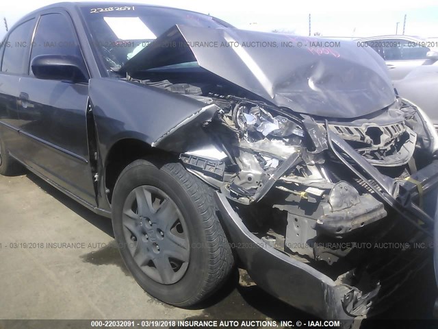 1HGES16345L010688 - 2005 HONDA CIVIC DX VP GRAY photo 6