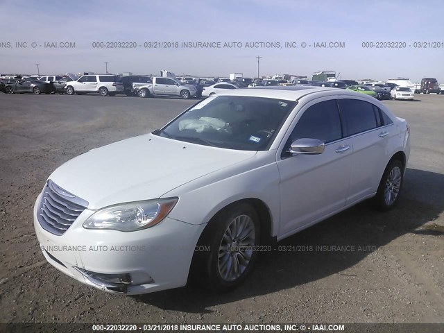 1C3BC2FG8BN505844 - 2011 CHRYSLER 200 LIMITED WHITE photo 2