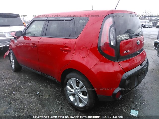 KNDJP3A56G7874608 - 2016 KIA SOUL + RED photo 3