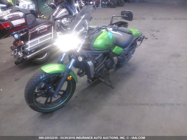 JKAENEB12FDA06357 - 2015 KAWASAKI EN650 B GREEN photo 2