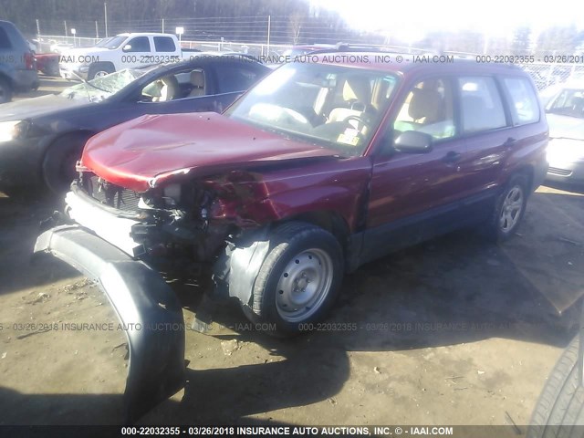JF1SG63623H706437 - 2003 SUBARU FORESTER 2.5X RED photo 2