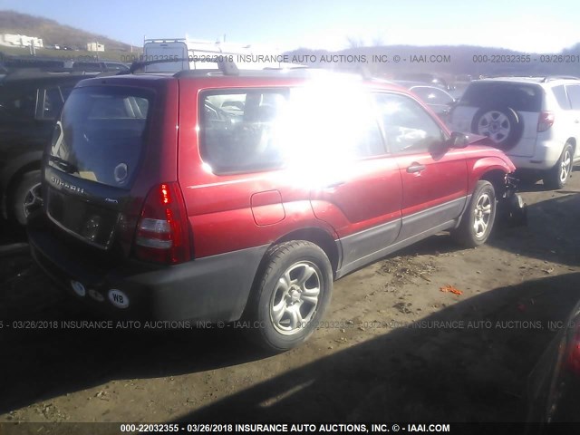 JF1SG63623H706437 - 2003 SUBARU FORESTER 2.5X RED photo 4