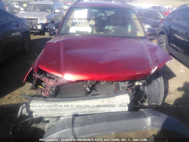 JF1SG63623H706437 - 2003 SUBARU FORESTER 2.5X RED photo 6