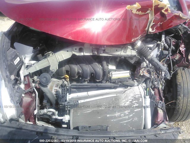 3N1CE2CP2EL393628 - 2014 NISSAN VERSA NOTE S/S PLUS/SV/SL RED photo 10