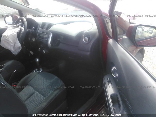 3N1CE2CP2EL393628 - 2014 NISSAN VERSA NOTE S/S PLUS/SV/SL RED photo 5