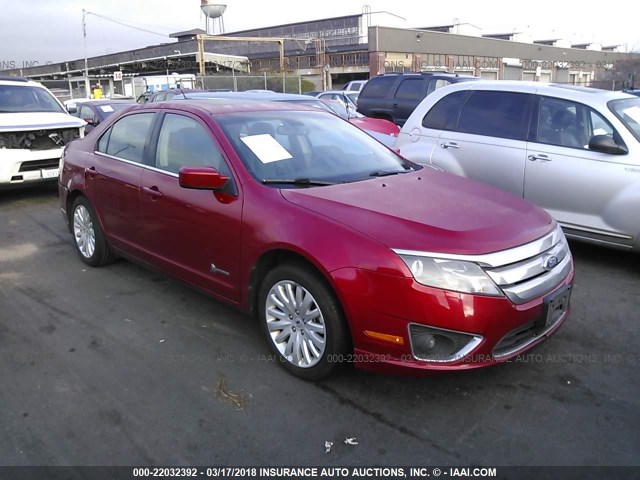 3FADP0L36CR206257 - 2012 FORD FUSION HYBRID RED photo 1