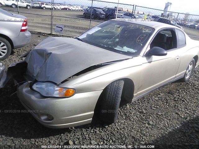 2G1WW12E359219144 - 2005 CHEVROLET MONTE CARLO LS 锡色 照片 2