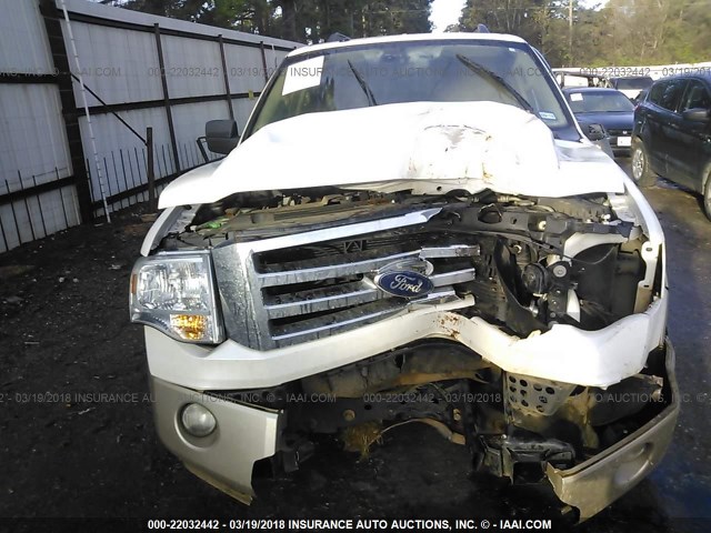 1FMJU1H50AEB52410 - 2010 FORD EXPEDITION EDDIE BAUER WHITE photo 6