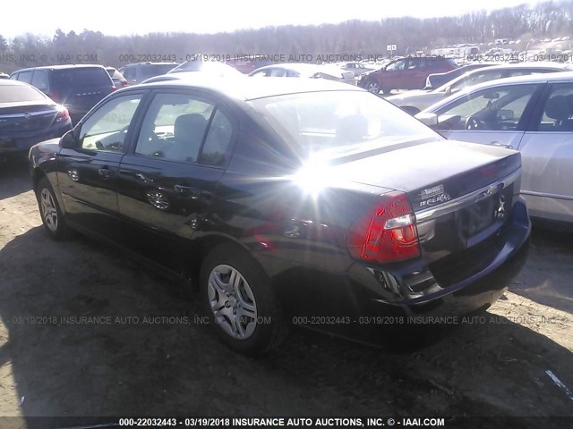 1G1ZS58F07F170656 - 2007 CHEVROLET MALIBU LS შავი ფოტო 3