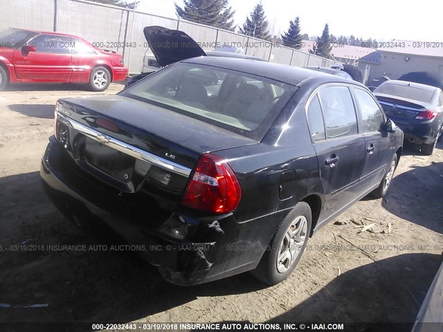 1G1ZS58F07F170656 - 2007 CHEVROLET MALIBU LS შავი ფოტო 4