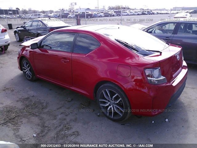 JTKJF5C71GJ022448 - 2016 TOYOTA SCION TC 红色 照片 3
