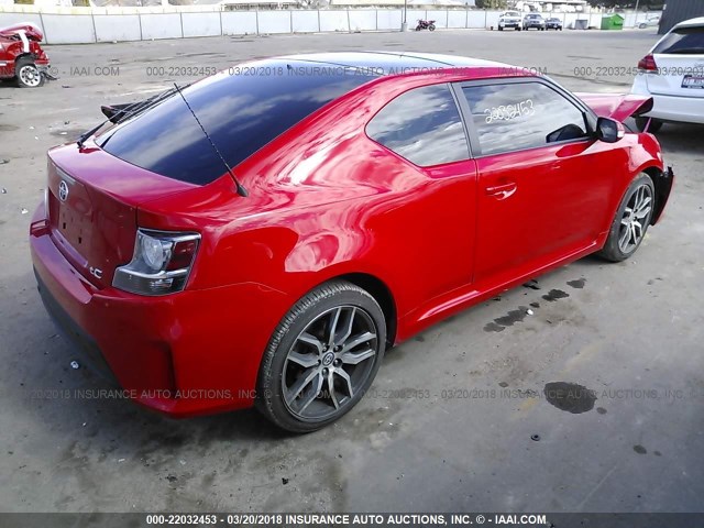 JTKJF5C71GJ022448 - 2016 TOYOTA SCION TC 红色 照片 4