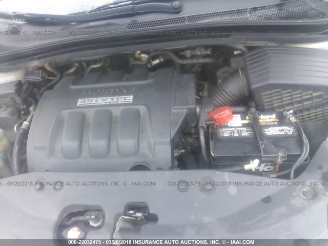 5FNRL38716B450574 - 2006 HONDA ODYSSEY EXL ვერცხლისფერი ფოტო 10
