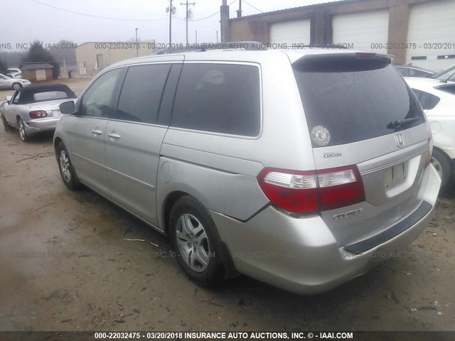 5FNRL38716B450574 - 2006 HONDA ODYSSEY EXL ვერცხლისფერი ფოტო 3