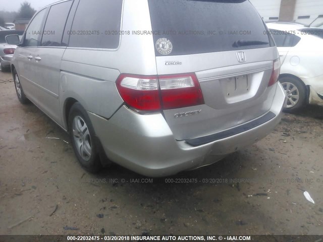 5FNRL38716B450574 - 2006 HONDA ODYSSEY EXL ვერცხლისფერი ფოტო 6
