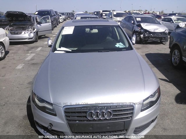 WAUFFAFL5AN055190 - 2010 AUDI A4 PREMIUM PLUS SILVER photo 6