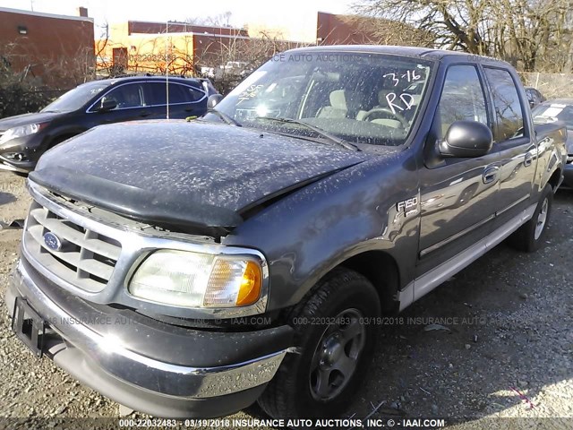 1FTRW076X3KD29751 - 2003 FORD F150 SUPERCREW GRAY photo 2