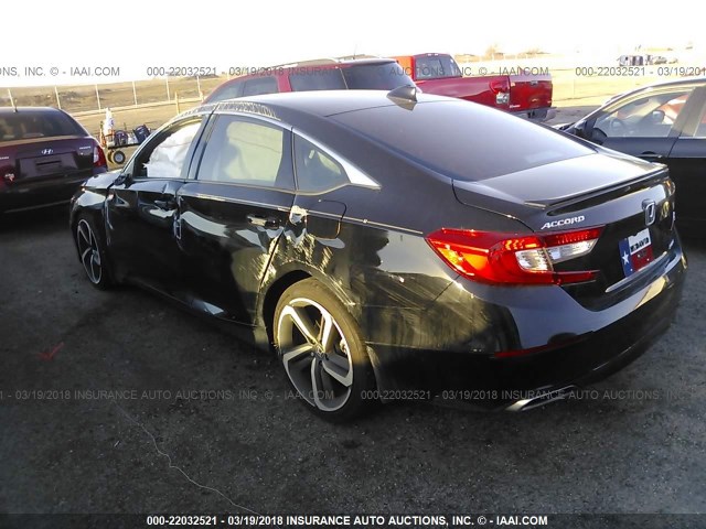 1HGCV1F36JA048279 - 2018 HONDA ACCORD SPORT BLACK photo 3